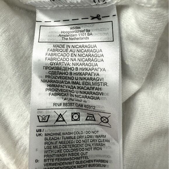 Adidas Circle Trefoil White Tee IZ1315 with Iconic Logo - Picture 5 of 7